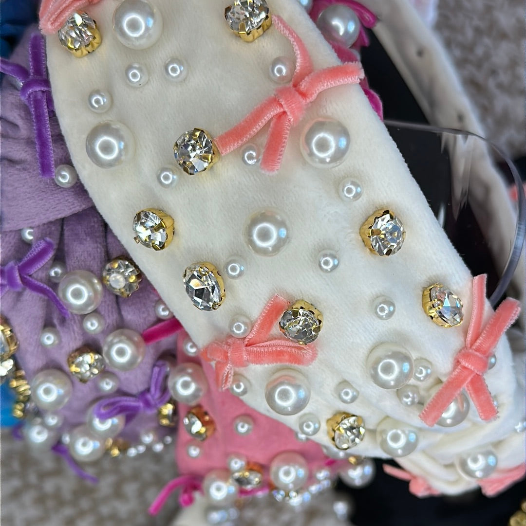 Velour Mixed Bead Headbands