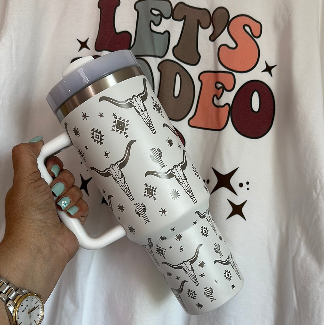 Longhorn Theme 40oz Tumbler