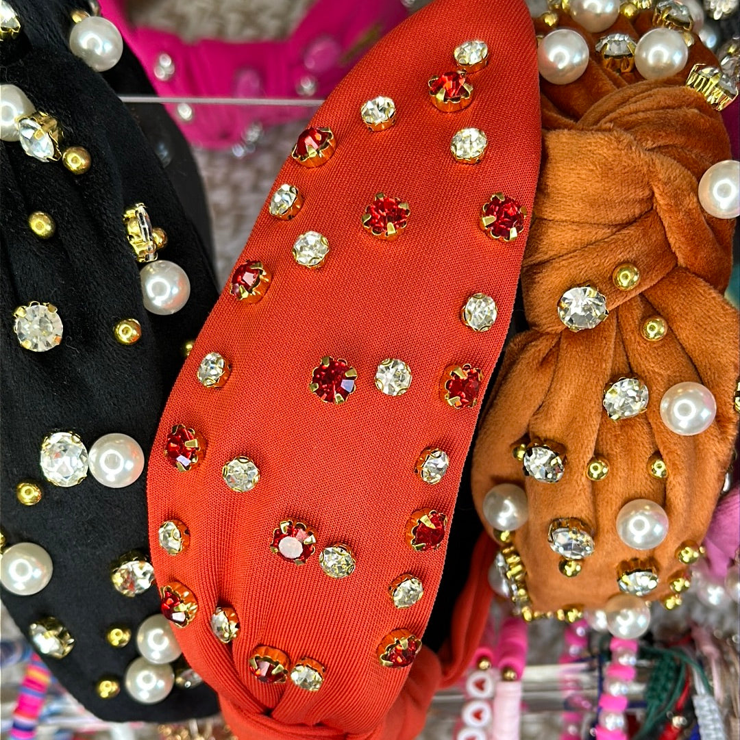 Velour Mixed Bead Headbands