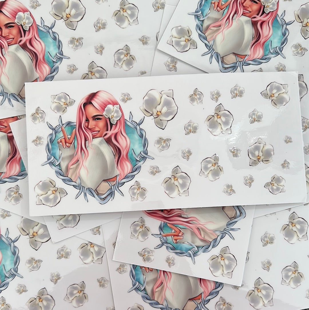 Karol G Theme Glass Wrap