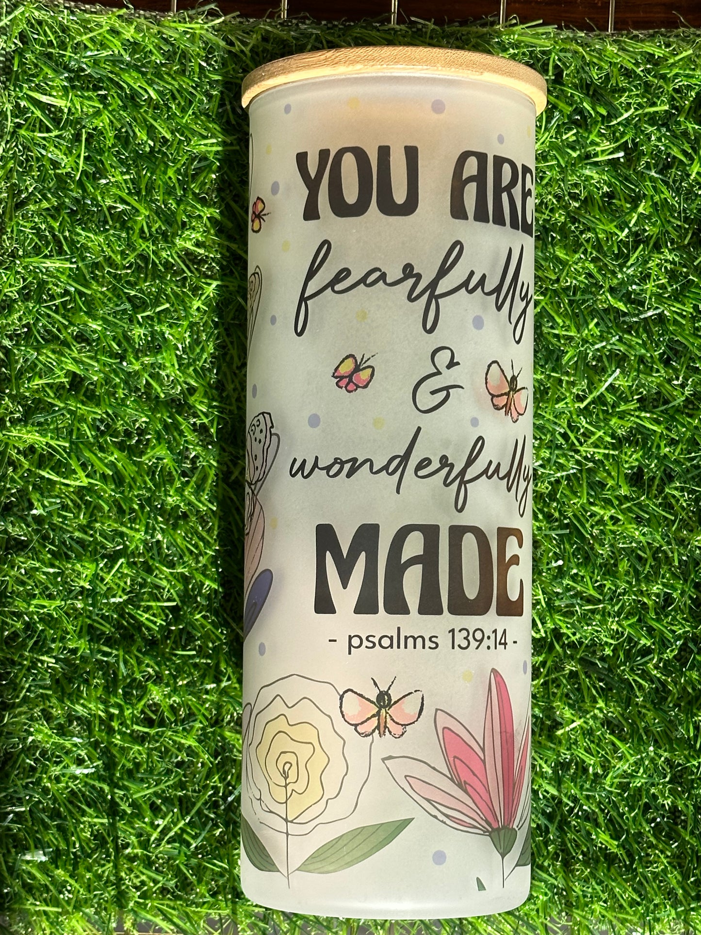 25 oz Frosted Glass Cup