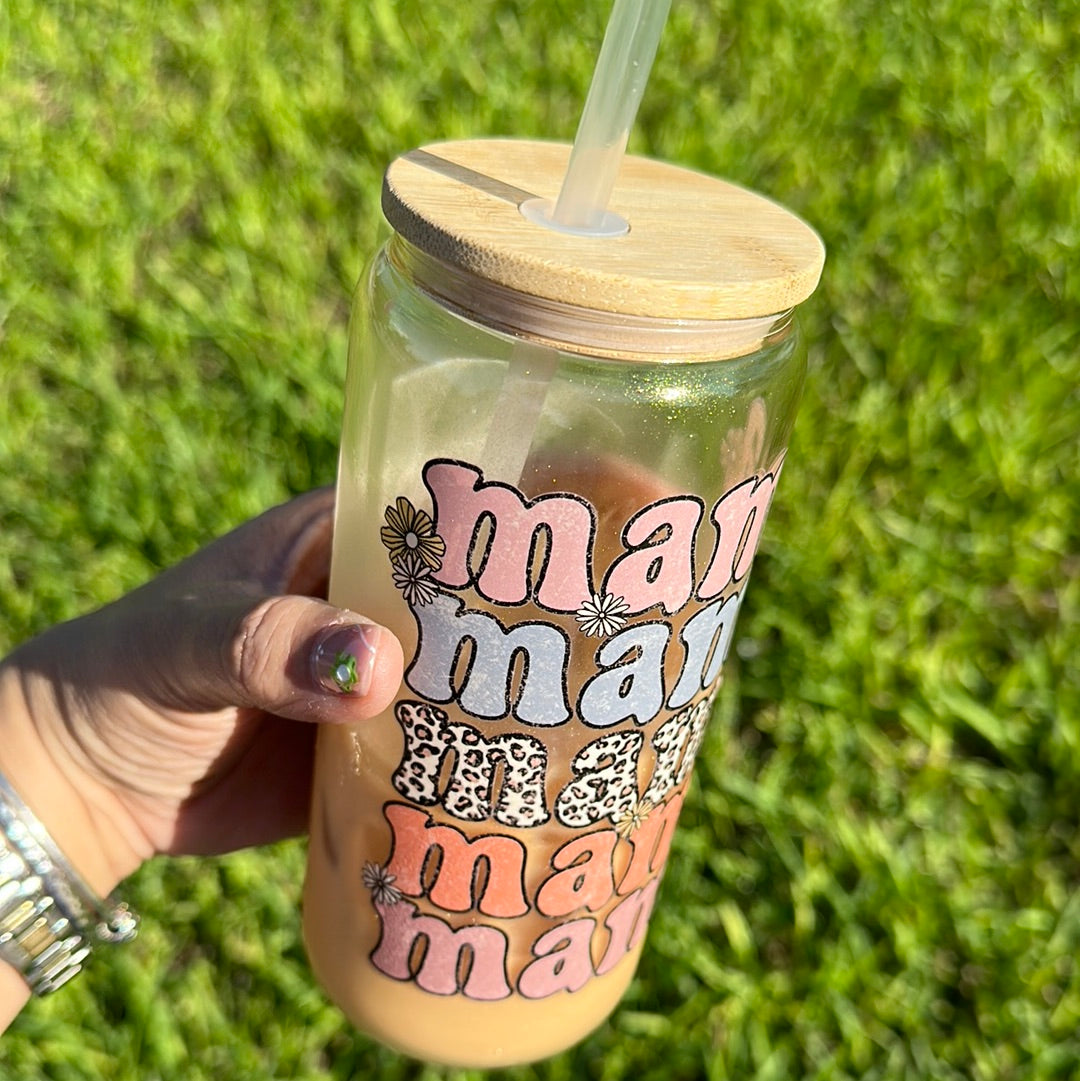 Mama 16oz Glass Cup